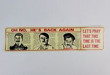Vintage Funny Bumper Sticker Stalin Hitler Hussein 