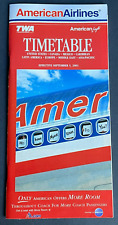 American Airlines | TWA Timetable Effective September 5, 2001 picture