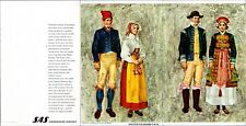 Vintage menu - Scandinavian Airlines Menu with images painted by Oyvind Hansen picture