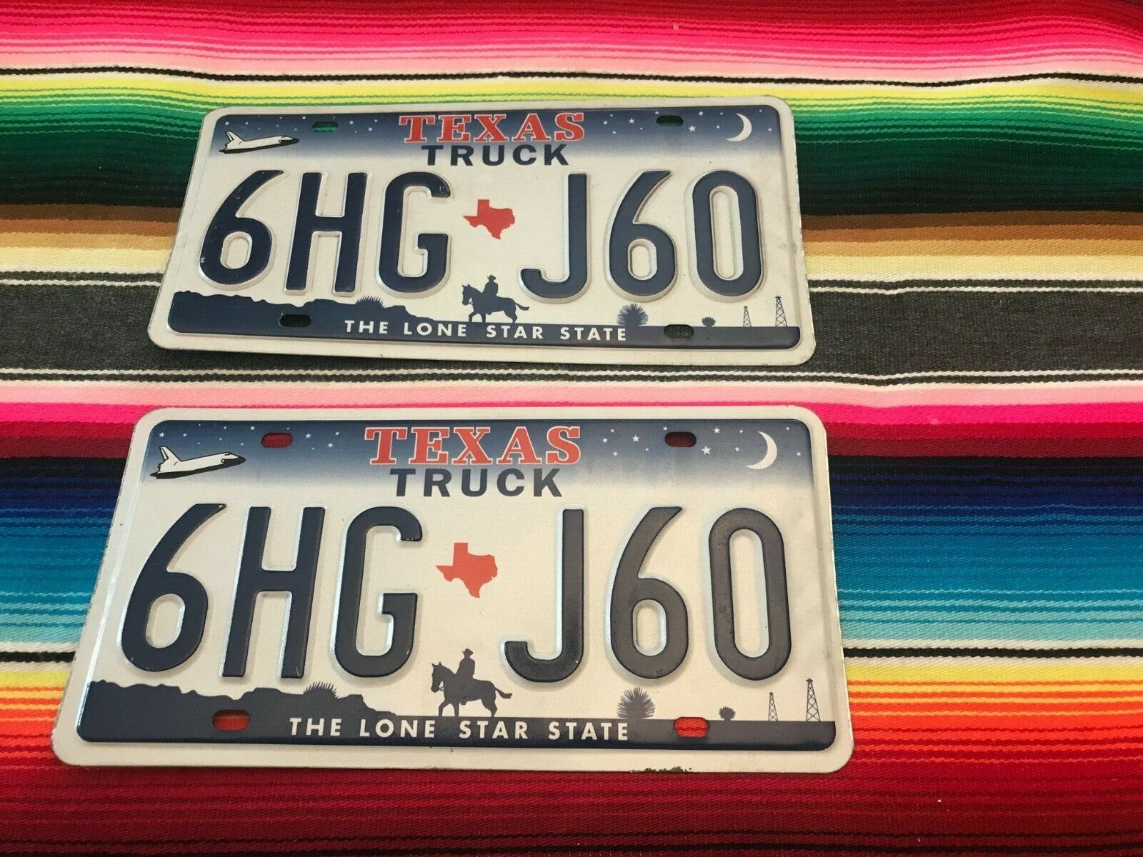 2000-2001-2002 -2003 -2004-texas Space Shuttle Truck No Flag License Plates