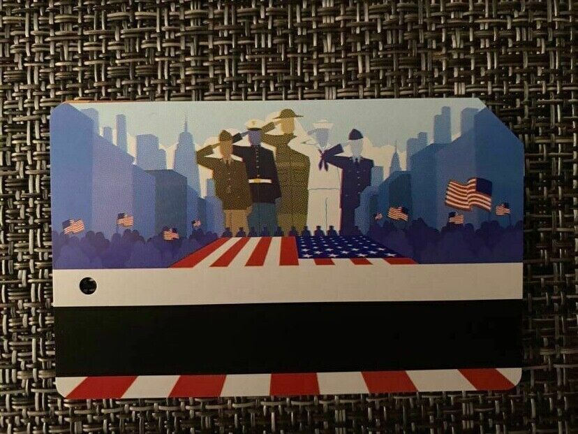 Veterans Day Promotional Metrocard - Version 1 -  US Navy Army Air Force Marine