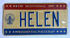 1989 Presidential Inaugural License Plate (#HELEN) George Bush (Washington DC) picture