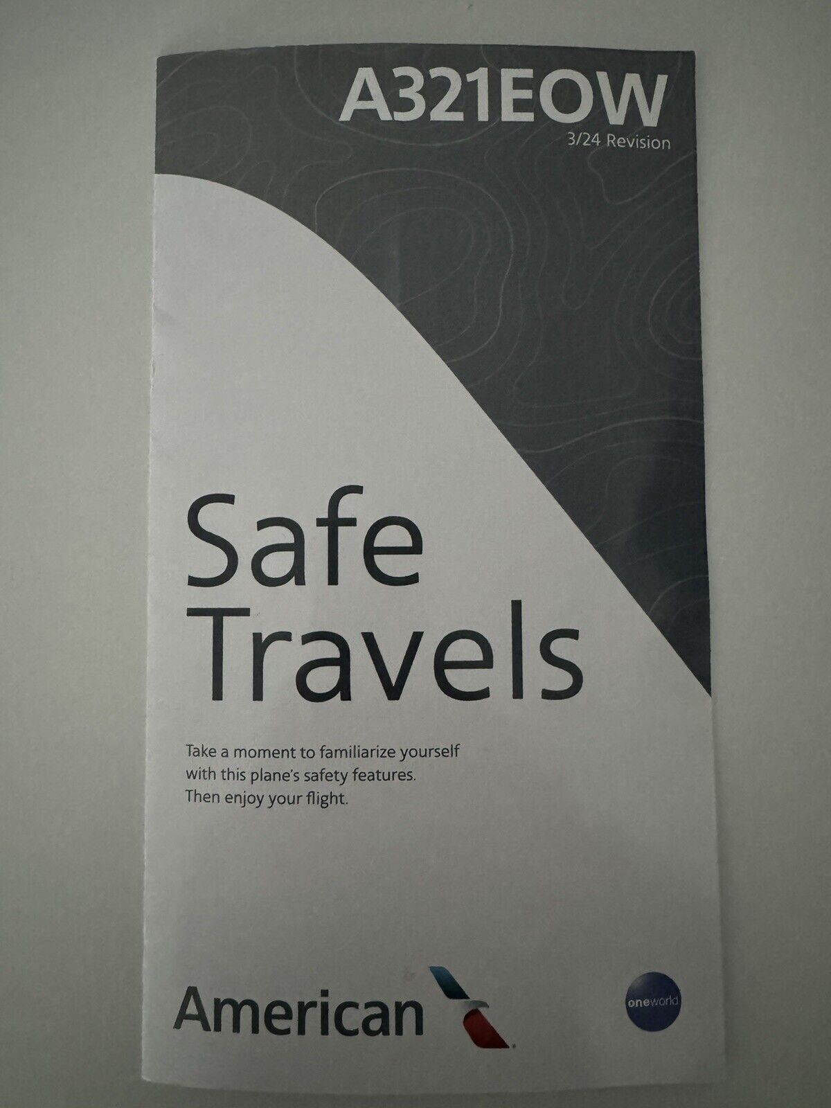 American Airlines A321EOW New Safety Card 2024