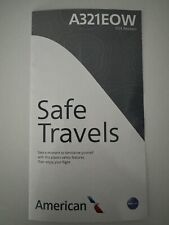American Airlines A321EOW New Safety Card 2024 picture