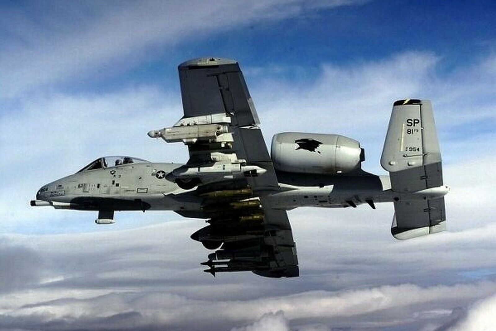 A-10 Thunderbolt II PHOTO Warthog United States Air Force Ground Attack Jet