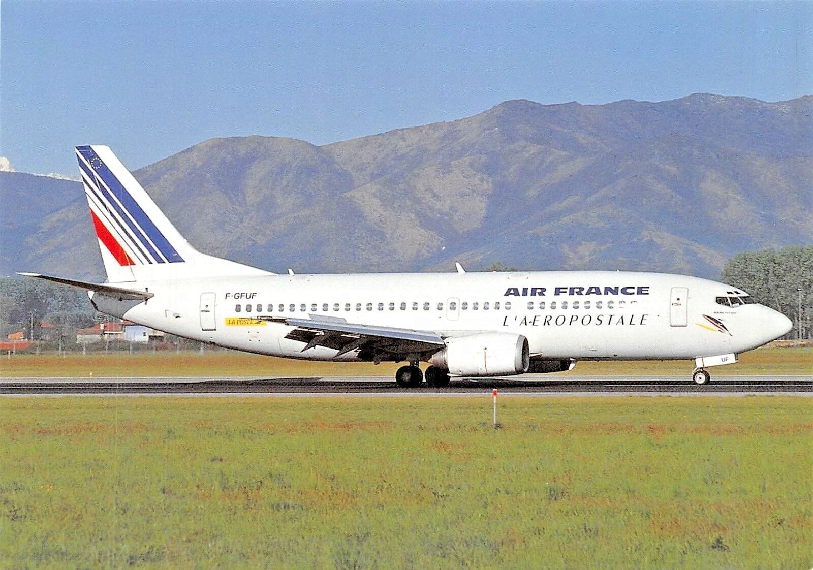 Air France Colours Boeing 737-383 (QC) F-GFUF c/n 24388/1725  Airplane Postcard