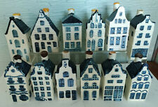 KLM Blue Delft Canal Houses BOLS Amsterdam Lot of 12 Pieces Empty picture