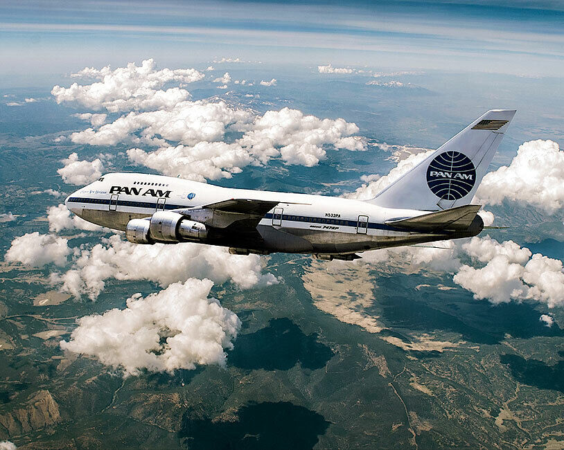 PAN AMERICAN WORLD AIRWAYS BOEING 747SP 8x10 SILVER HALIDE PHOTO PRINT