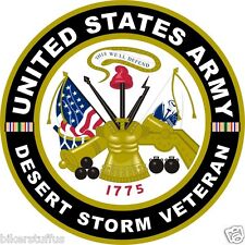 US ARMY DESERT STORM VETERAN BUMPER STICKER LAPTOP STICKER ROUND WINDOW STICKER  picture