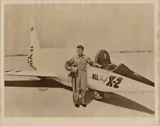 BELL X-2 ROCKET AIRCRAFT FRANK EVEREST TEST PILOT ORIGINAL 1956 PRESS PHOTO picture