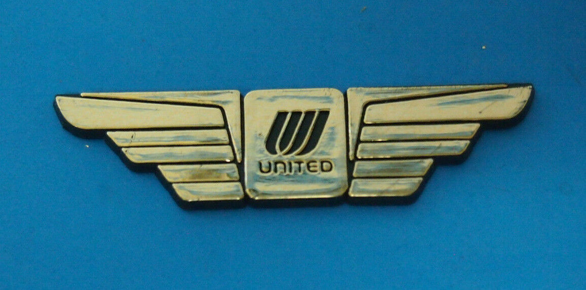 Vintage United Airlines Plastic  Jr. Pilot Wing stick on pin