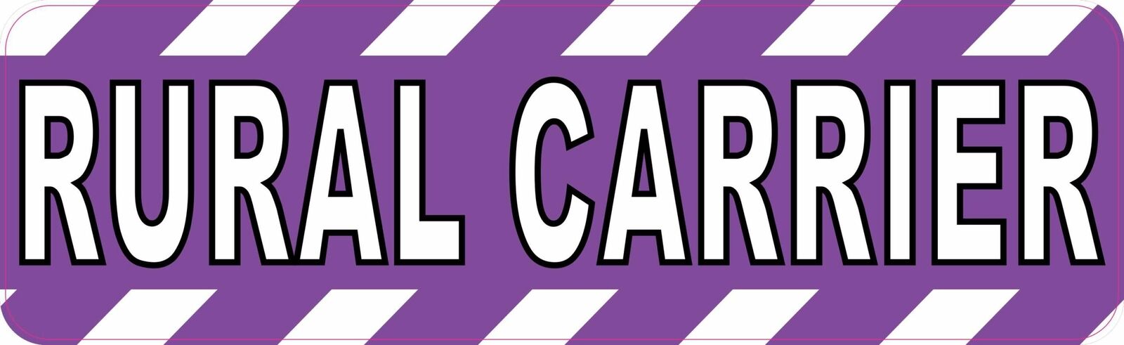 10in x 3in Purple Rural Carrier Magnet Car Truck Vehicle Magnetic Sign