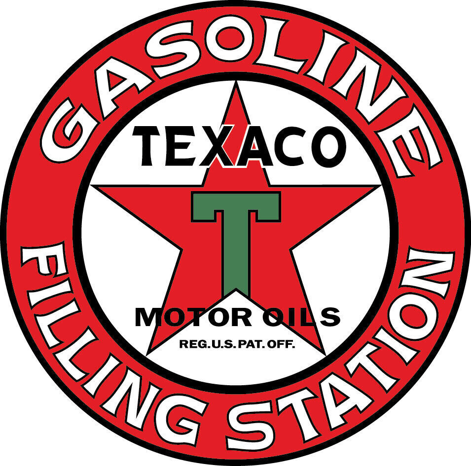 Texaco Filling Station vintage sticker Vinyl Decal |10 Sizes with TRACKING