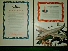1945 LOCKHEED CONSTELLATION WWII vintage Trade print 2 PG ad picture