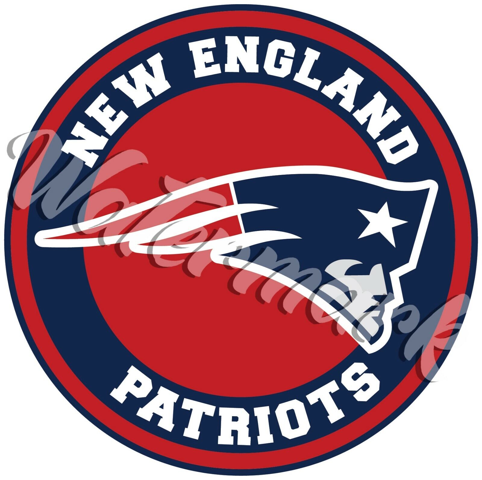 New England Patriots Circle Logo Sticker / Vinyl Decal 10 sizes