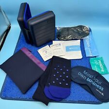 Away United Airlines Amenity Kit Case Navy Zipper Sleep Mask  Airplane Socks  picture