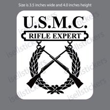 MA-3269 Marine Rifle Expert Badge Ver2 USMC Semper Fi Bumper Sticker Decal picture