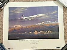 Vintage 1993 Air France Concorde Reno Supersonic Commemorative Print 19