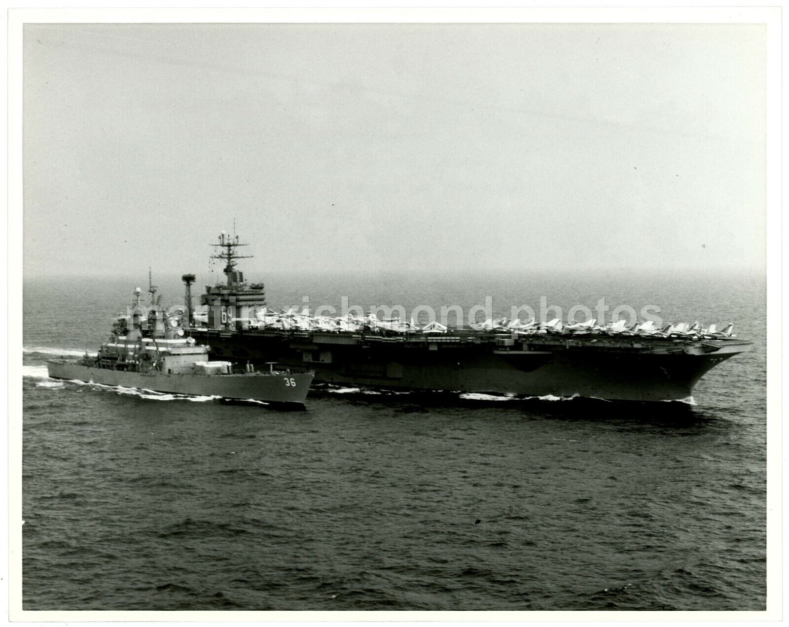 Carrier USS Dwight D. Eisenhower & USS California Original US Navy Photo BZ543