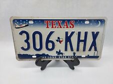 Vintage Texas License Plate With Space Shuttle ~ Garage Wall Art Barn Patina picture