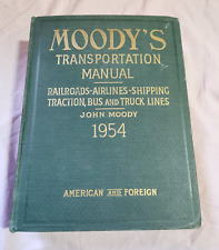 Moody's Transportation Manual American and Foreign- John Moody 1954 MAPS picture