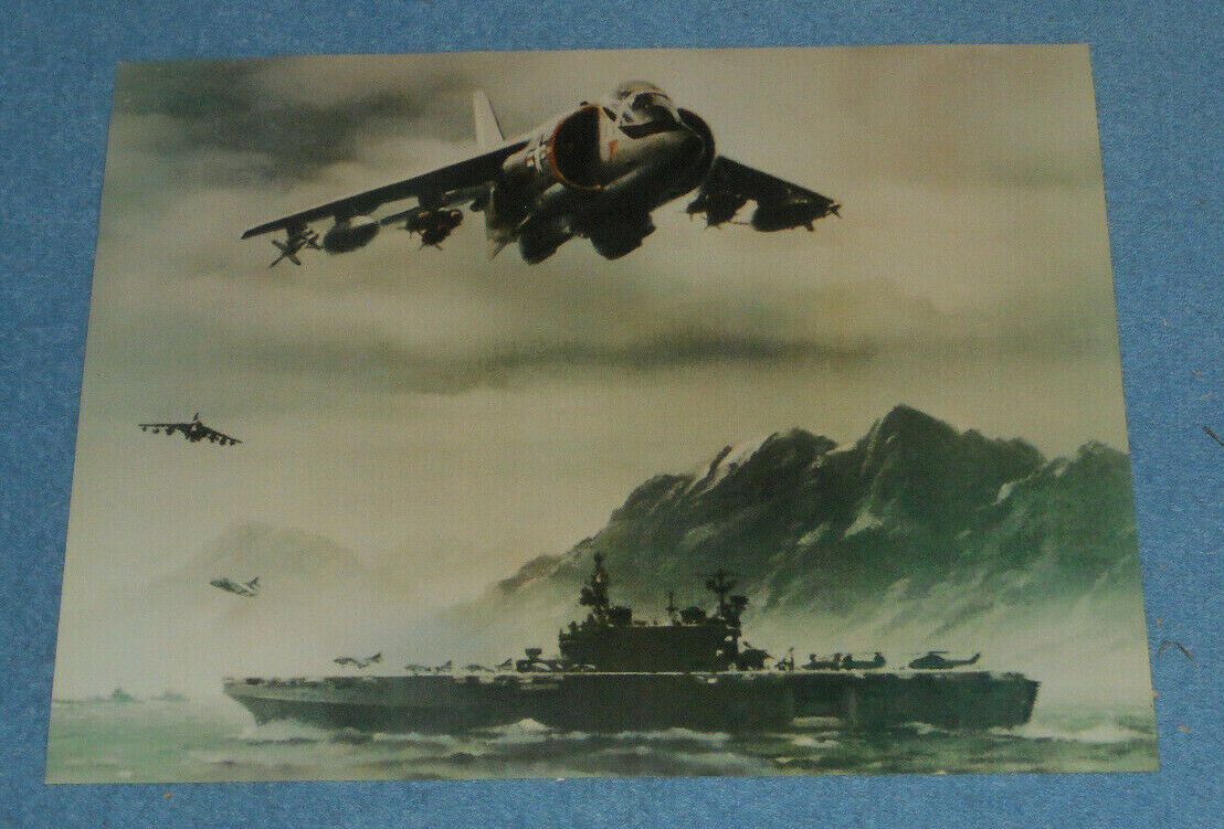 US Marines Photo Print McDonnell Douglas AV-8B Harrier II Aircraft Painting Art
