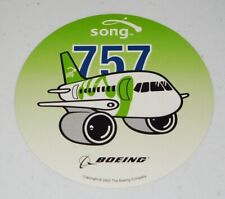 SCARCE VINTAGE UNUSED DELTA SONG AIRLINES STICKER BOEING 757 4