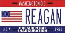 Ronald Reagan 1981 Presidential Inauguration D.C. License Plate picture