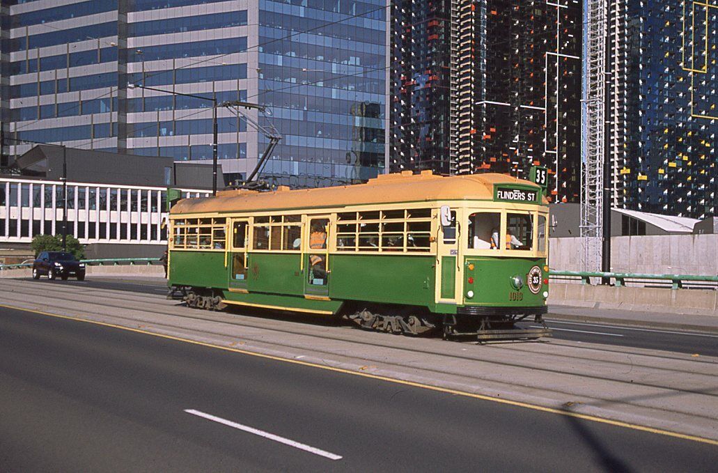 B: Orig Slide PCC Car Trolley #1010 - Melbourne Victoria Australia 2016