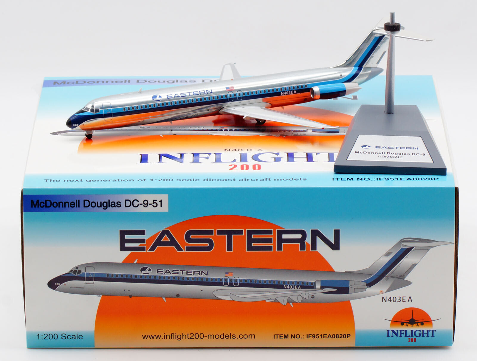 INFLIGHT 1:200 Eastern Air Lines McDonnell Douglas DC-9-51 Diecast model N403EA