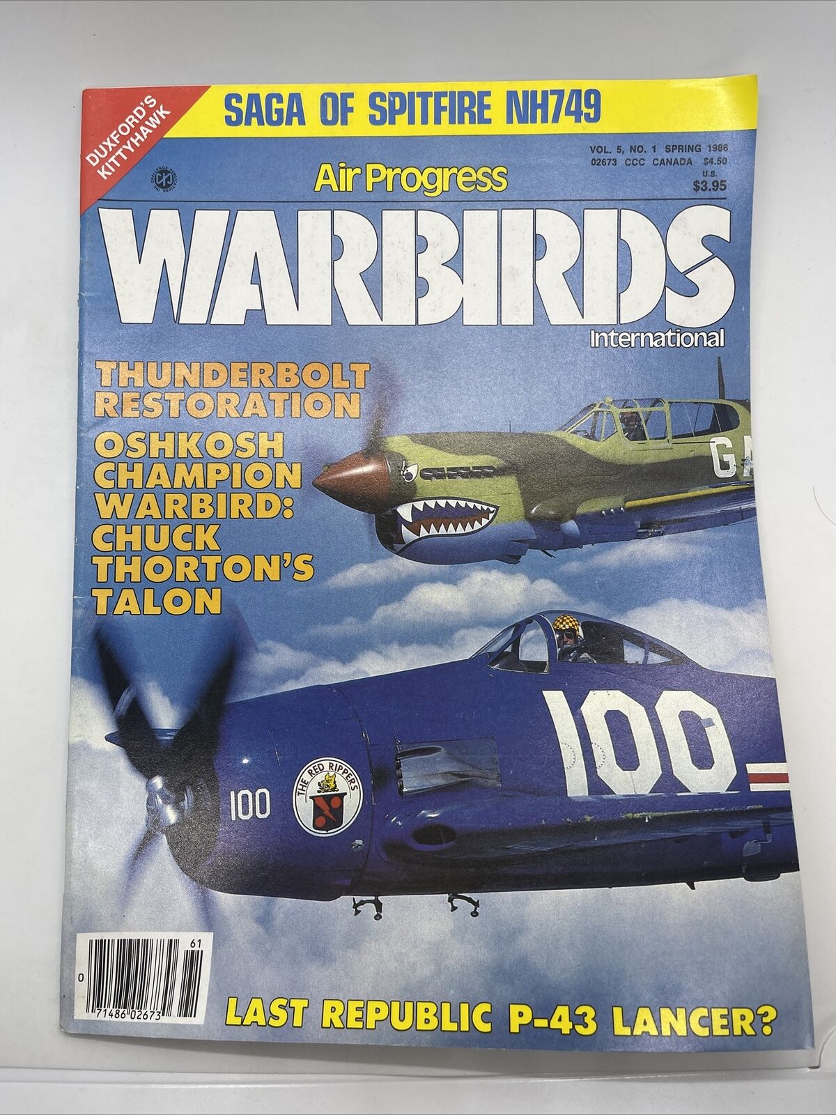 AIR PROGRESS WARBIRDS INTERNATIONAL MAGAZINE, SPRING 1986-GRUMMAN BEARCAT COVER