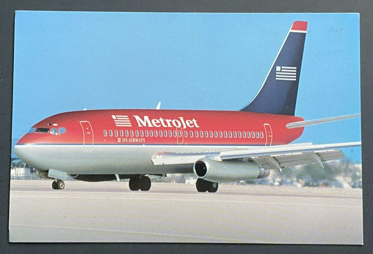 MetroJet Boeing 737-200 Aircraft Postcard - Airline Issued
