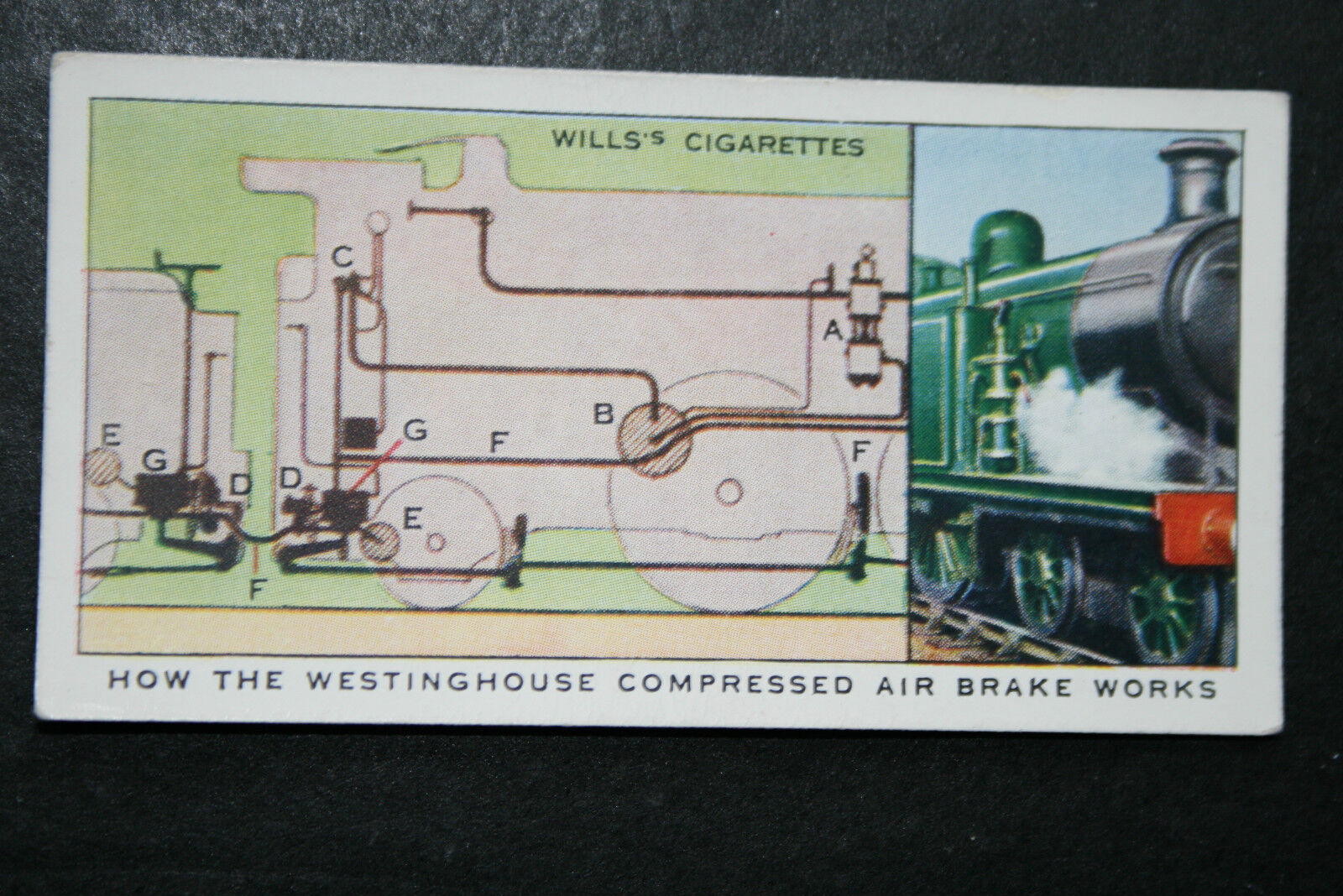 Westinghouse Compressed Air Brake  Original Vintage Colour Card  CAT J