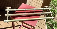 Antique Brass Train Car Wall Mounted Luggage Rack Unbranded 25 X 10” picture