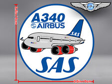 SAS SCANDINAVIAN AIRLINES PUDGY AIRBUS A340 A 340 DECAL / STICKER picture