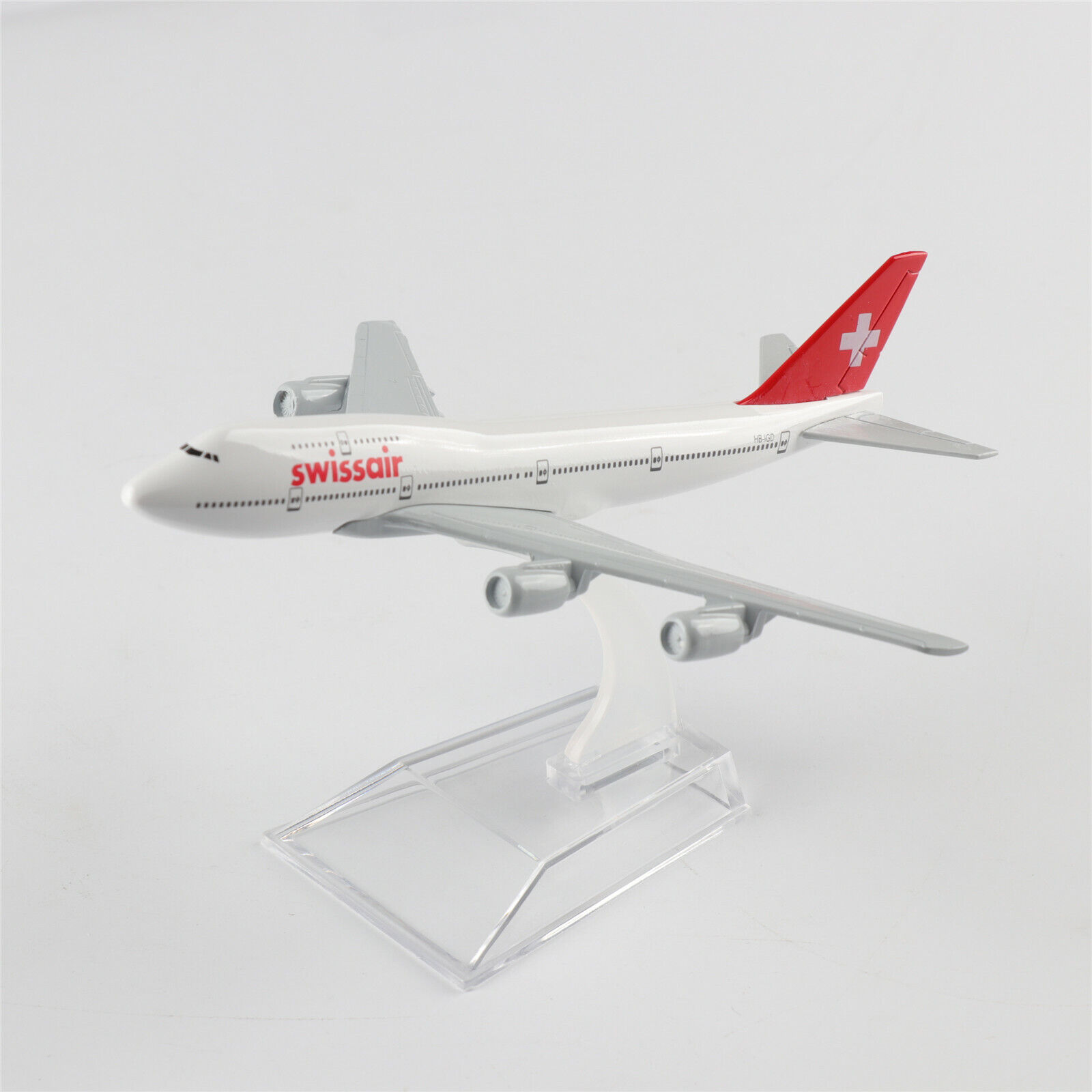 New 16cm Aircraft Plane Boeing 747 Swissair Airlines Aircraft Diecast Model