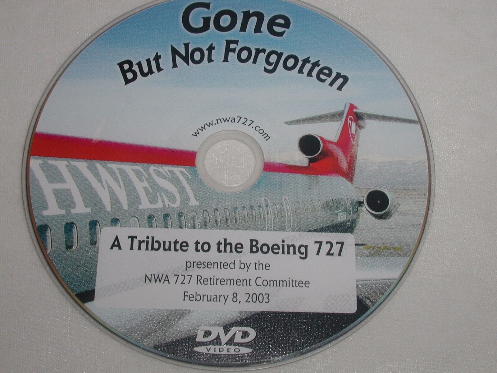 NORTHWEST AIRLINES 727 GONE NOT FORGOTTEN DVD NWA DELTA BOEING AIRPLANE 45 MIN