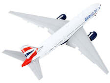 Boeing 777-200ER Commercial Flaps Down British 1/400 Diecast Model Airplane picture