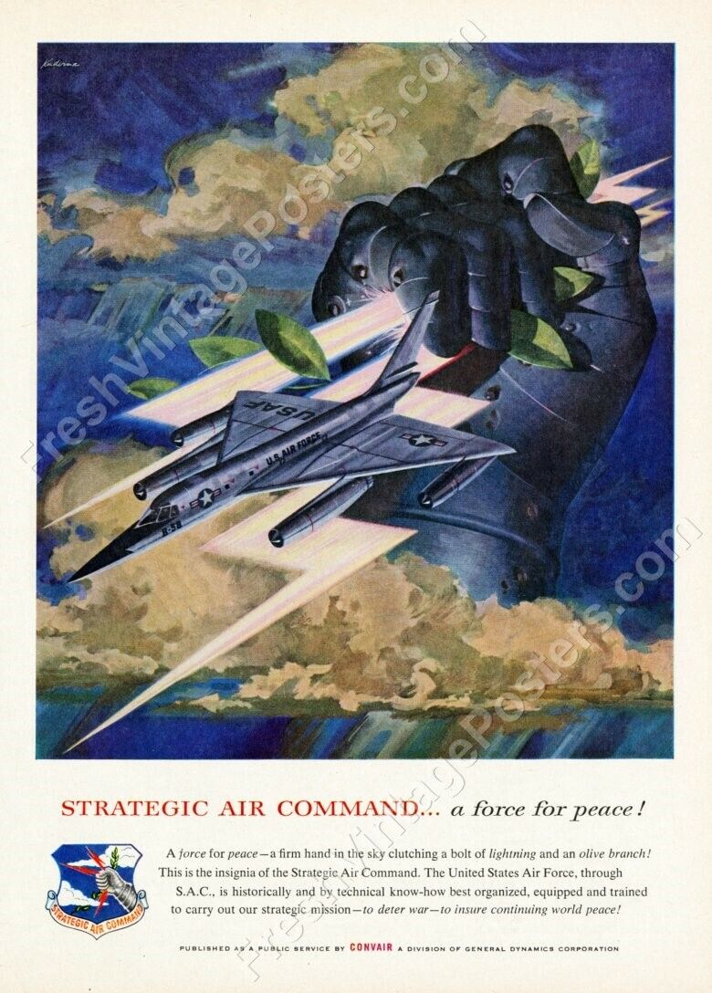 1958 Convair B-58 Hustler plane lightning SAC cold war theme NEW poster 18x24