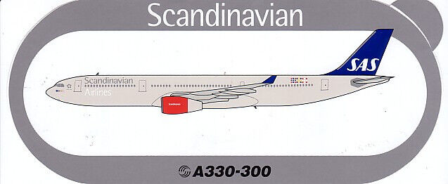 Official Airbus Industrie Scandinavian SAS A330-300 in Current Color Sticker