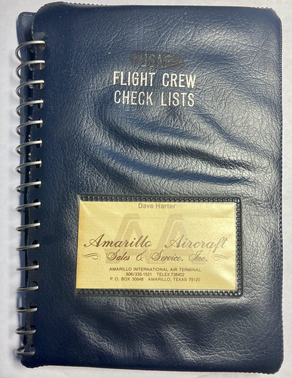 Pilots Flight Crew Check List Booklet - Mixed Vintage Charts Amarillo Pilot TX