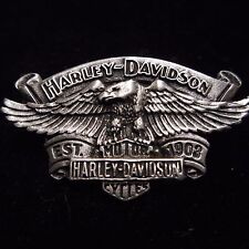 HARLEY DAVIDSON *****EAGLE WITH BANNER AND SHIELD ***  PEWTER PIN  BEAUTIFUL picture