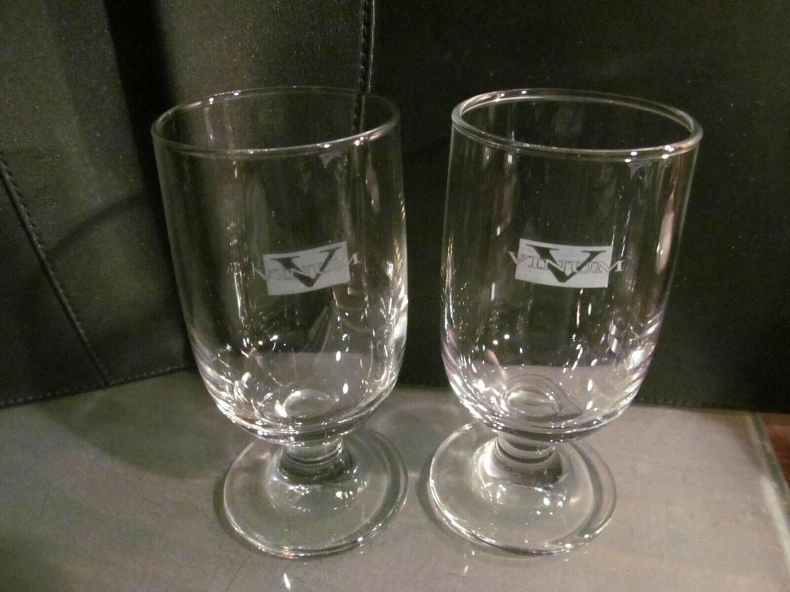 2 x vintage DELTA AIRLINES by VINUM wine glass set lot first class EC