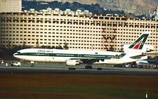 Duplicate 35mm Slide Alitalia McDonnell Douglas MD-11C I-DUPI CN48428 LN474 Hong picture