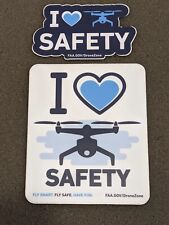 FAA I Love Safety Drone Sticker (Lot of 2) SHOT SHOW 2022 picture