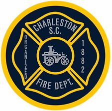 3.75in x 3.75in Charleston S.C. Fire Department Sticker Vinyl Vehicle Stickers picture