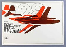 FOKKER F28 MANUFACTURERS SALES BROCHURE SEAT MAPS CUTAWAY 1969 AIRLINE F-28 picture