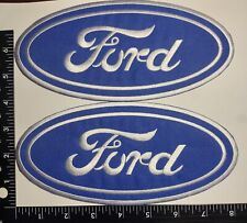 Set of 2 Ford  Classic Blue / Black Iron Sew On Embroidered Patch, Est. 8.2