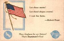 Robert Frost Grumman Goal Airplanes For Airmen US Flag Ad Card Chaos Storm picture