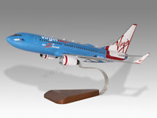 Boeing 737-700 Virgin Blue 50th Solid Mahogany Wood Handcrafted Display Model picture